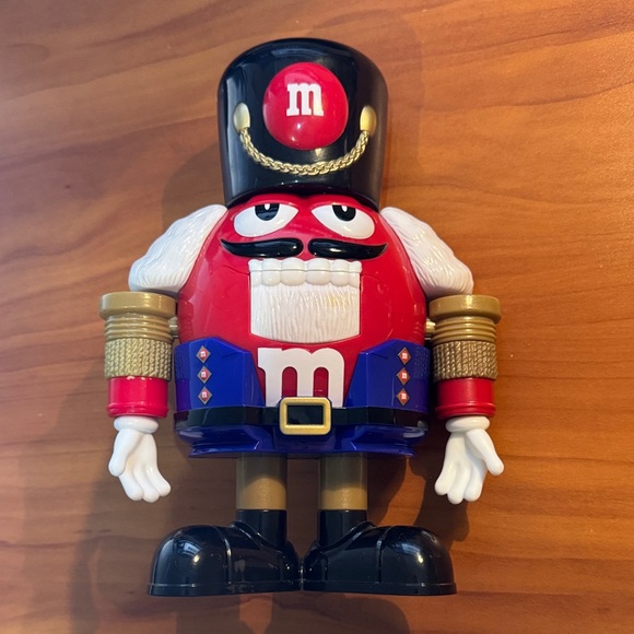 Limited Edition M&M'S Nutcracker Sweet Chocolate Candy Dispenser Red and Blue - Picture 9 of 10